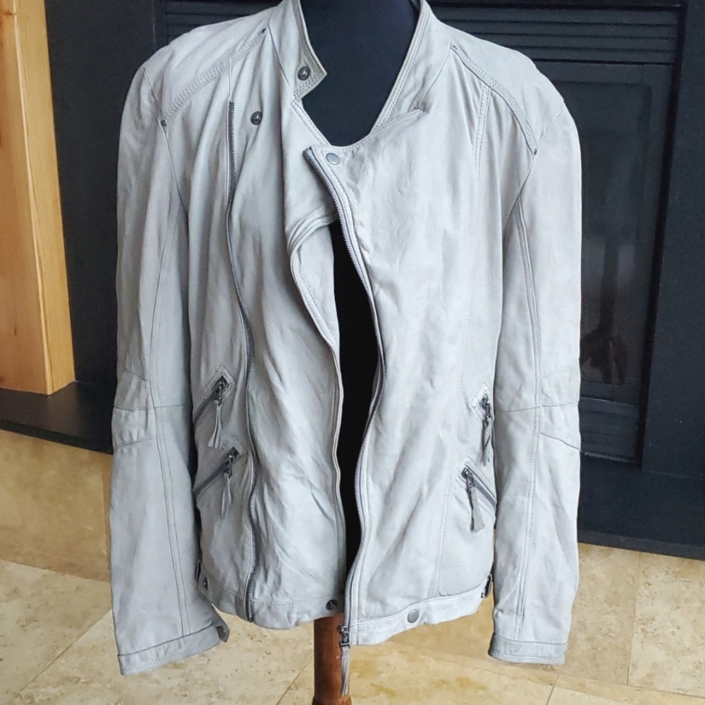 Zara Man Leather moto jacket